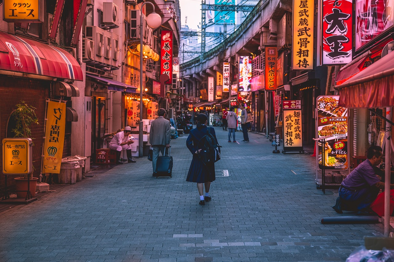 A-student-in-Japan-street